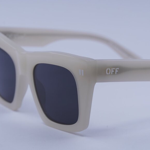 Off-White OERI13Y SELMA 6107 Sunglasses Beige Square Frame, Dark Grey Lenses main image 7